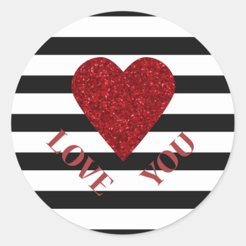 Love Classic Round Sticker