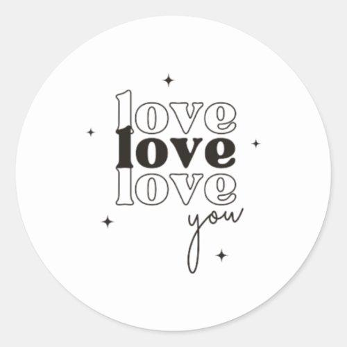 Love Classic Round Sticker