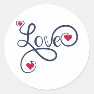 Love Classic Round Sticker