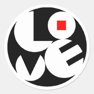 Love Classic Round Sticker
