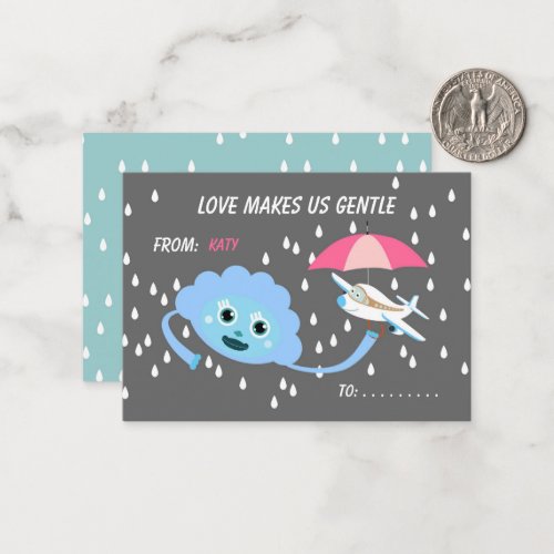 Love Classroom Kids Valentines Flat Note Card