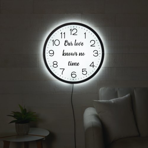 Love Clock with Quote LED Sign
