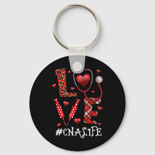 Love CNA Life Heart Nursing Lover Valentine’s Da Keychain