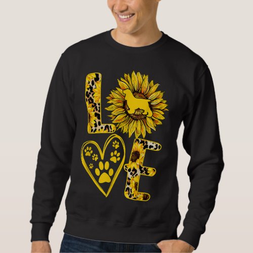 Love Cocker Spaniel Sunflower For Dog Lover Gift Sweatshirt