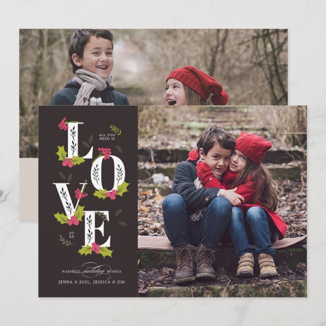 LOVE Cocoa Christmas Holiday Card (Front/Back)