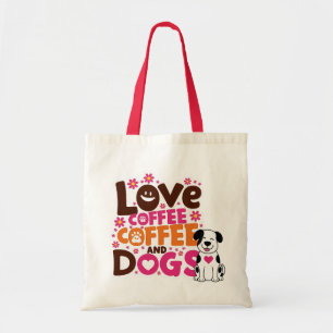 Love Coffe and Dogs Tote Bag