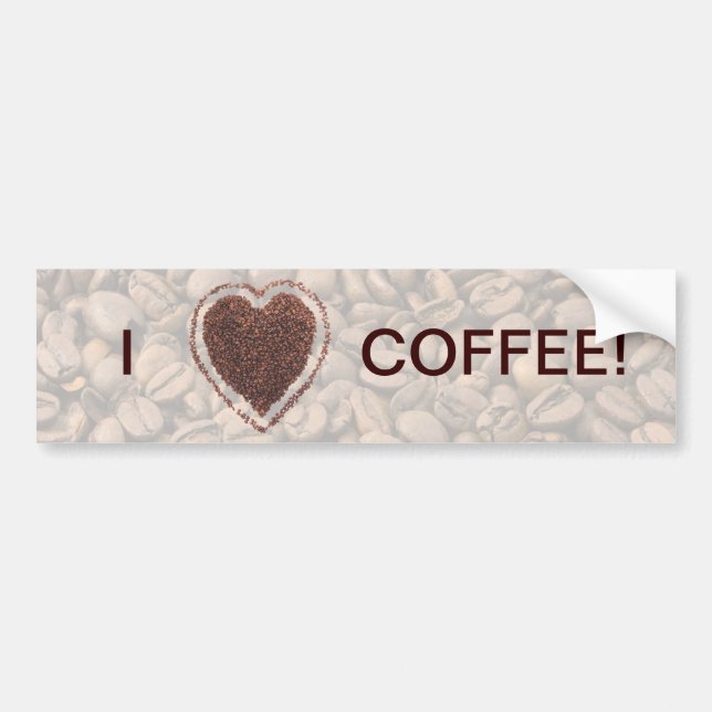 Love Coffee Bumper Sticker (Front)