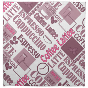 Love coffee cloth napkin