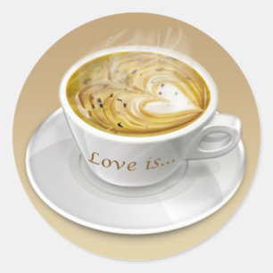 Love coffee cup Sticker