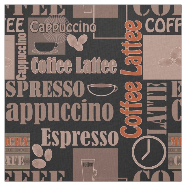 Love coffee fabric (Swatch)