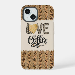 Love Coffee funny cute trendy quotes for her iPhone 15 Case