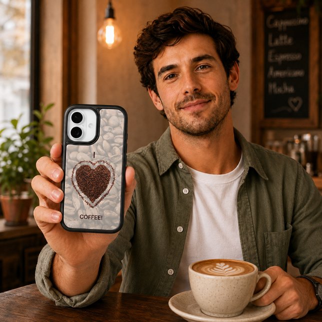 Love Coffee Heart Coffee Beans OtterBox iPhone 17 Case (Love Coffee Heart Coffee Beans OtterBox iPhone 17 Case)