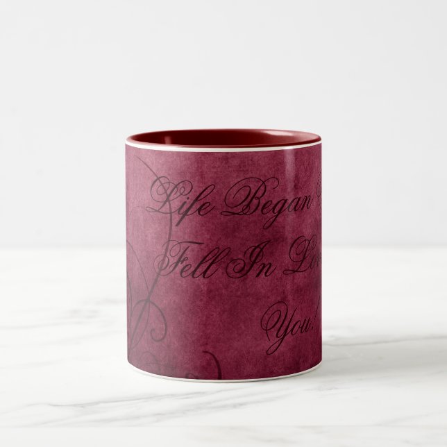 Love- Coffee Mug: Love's Twilight Collection Two-Tone Coffee Mug (Center)