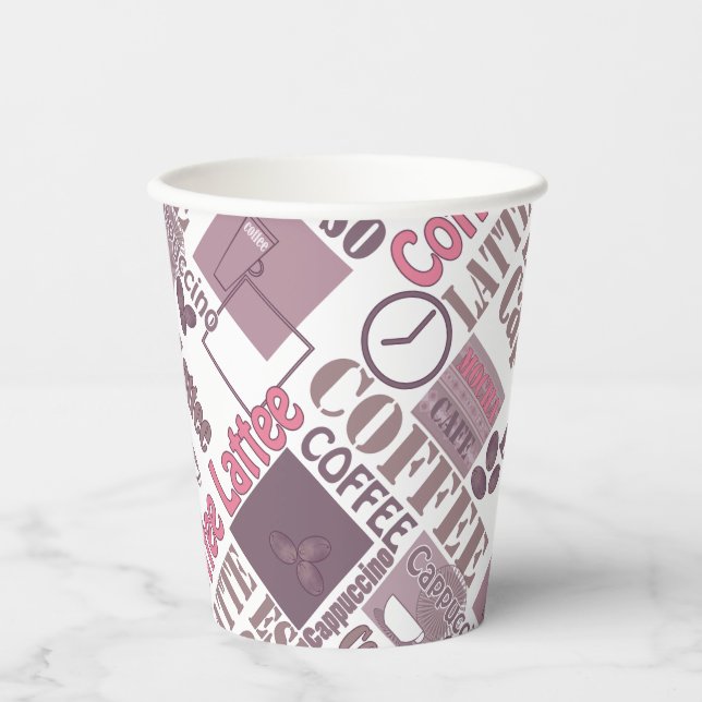 Love coffee mug paper cups (Front)