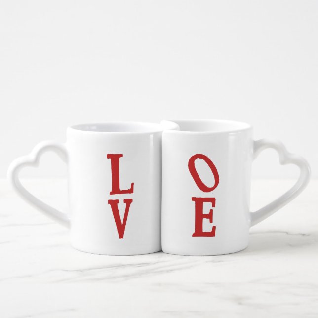 LOVE COFFEE MUG SET (Front Nesting)