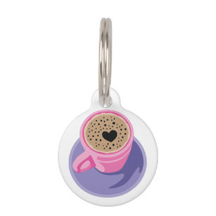 Love Coffee Pet ID Tag