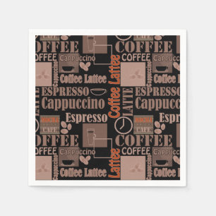 Love coffee pouf napkins