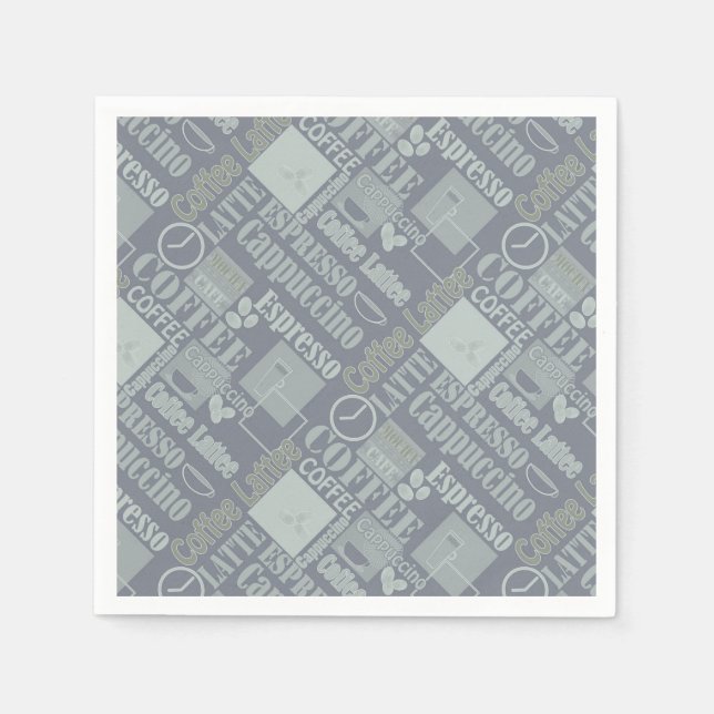 Love coffee pouf napkins (Front)