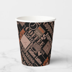 Love coffee pouf paper cups