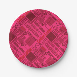 Love coffee pouf paper plates
