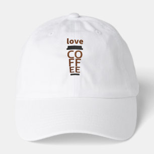 Love Coffee Typography T-Shirt Funny Coffee Love Hat