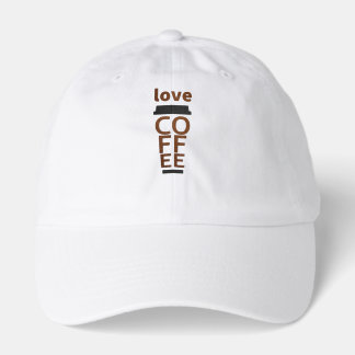 Love Coffee Typography T-Shirt | Funny Coffee Love Hat