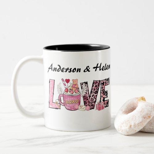 Love Coffee Valentines Day Two_Tone Coffee Mug