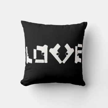 Love Collection Anti Guns Negative/positive Pillow by ReneBui at Zazzle