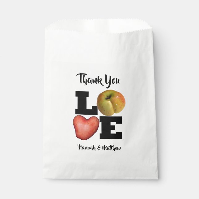LOVE Collection Apple Potato Favor Bag (Front)