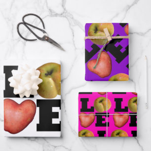 LOVE Collection Apple Potato Heart WPS3 Wrapping Paper Sheets