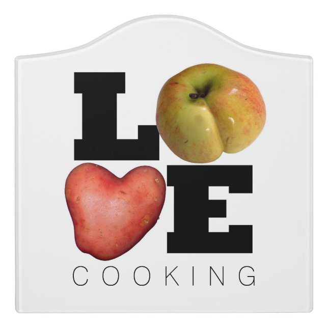 LOVE Collection Heart potato Kitchen Door Sign (Large Crest Front)