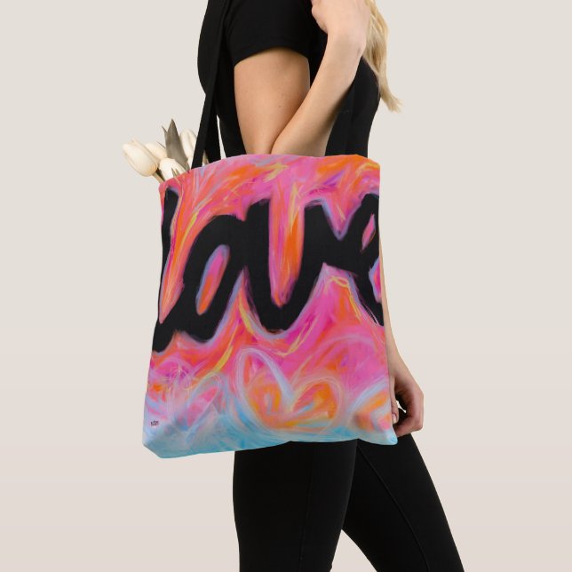 "LOVE" Collection Medium Tote Bag (Close Up)