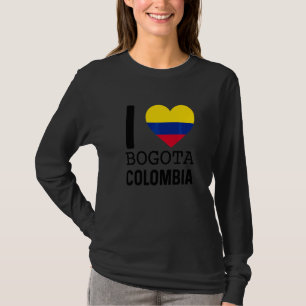 Love Colombia Bogotá Souvenir Flag Map Colombian C T-Shirt
