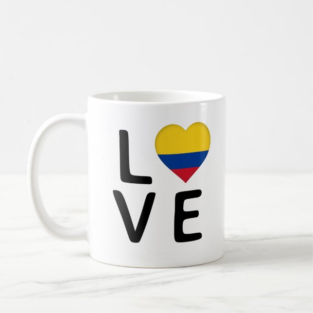 Love - Colombia Flag Coffee Mug (Left)
