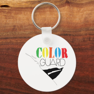 Love Color Guard With Name Keychain