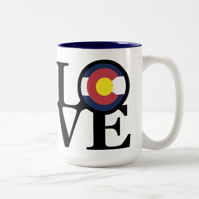 LOVE Colorado 15oz Two-Tone Coffee Mug (Right)