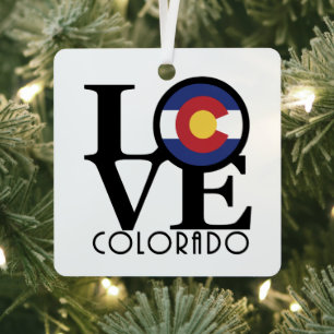 LOVE Colorado  Metal Ornament