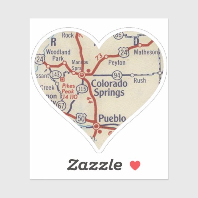 Love Colorado Springs CO Sticker (Sheet)