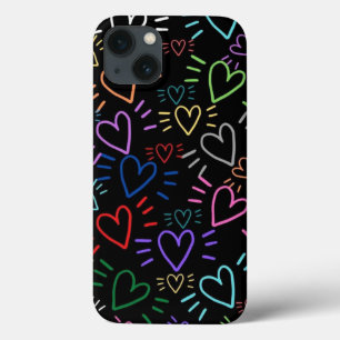 Love Colored Hearts iPhone 13 Case