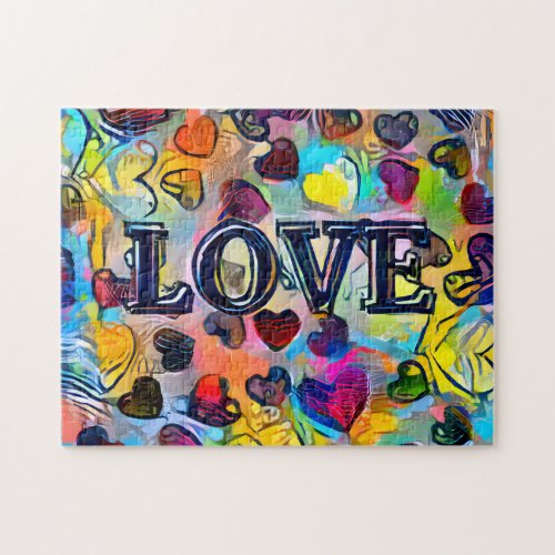 Love  Colorful Abstract Jigsaw Puzzle