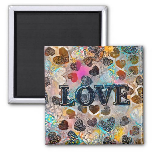 Love  Colorful Abstract Magnet