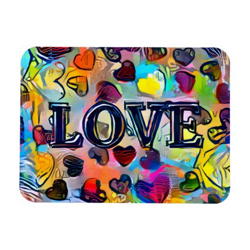 Love  Colorful Abstract Magnet