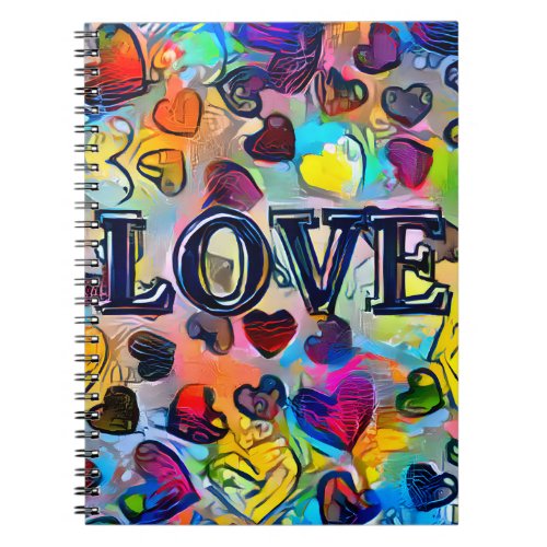 Love  Colorful Abstract Notebook