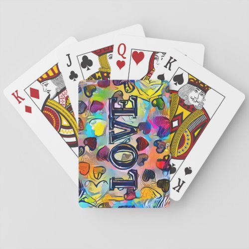 Love  Colorful Abstract Playing Cards