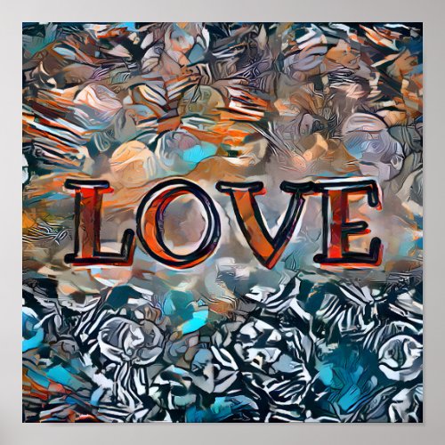 Love  Colorful Abstract  Poster