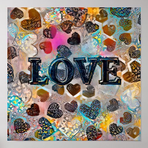Love  Colorful Abstract  Poster
