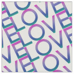 Love Colorful Rainbow Fabric