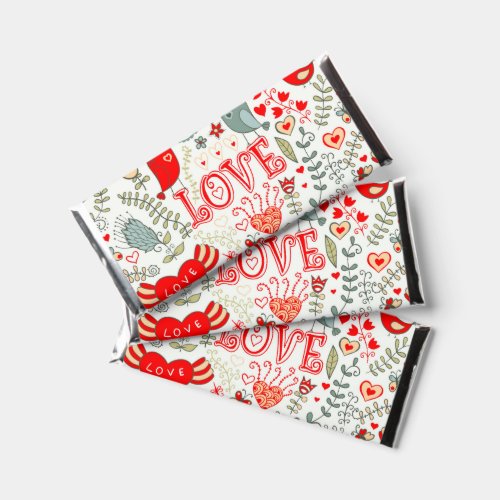 Love_Colorful Retro Pattern Valentines Gifts Hershey Bar Favors