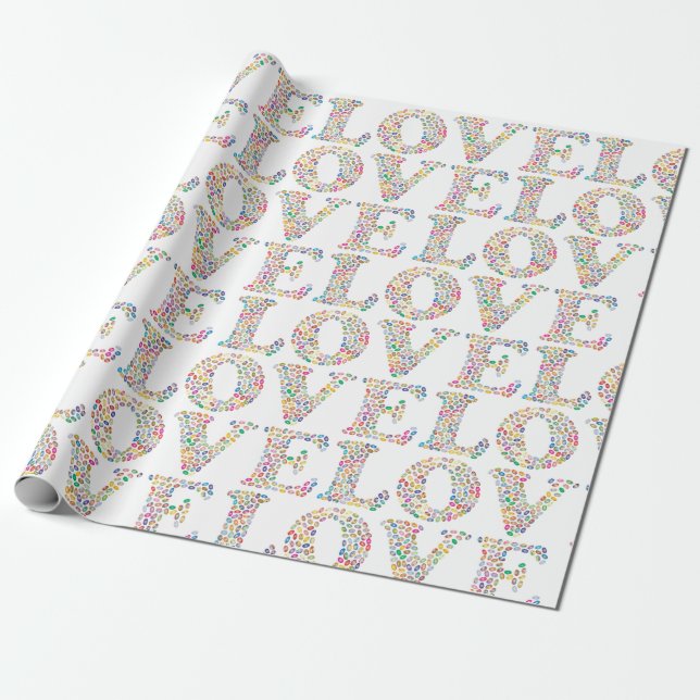 LOVE - colorful wrapping paper (Unrolled)