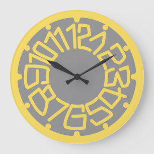 Love COLORS AND GRAYS by Masanser Large Clock